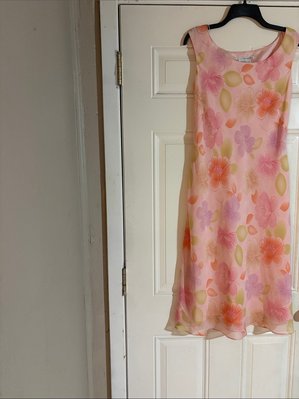 Maggy London Pink Floral Silk Dress